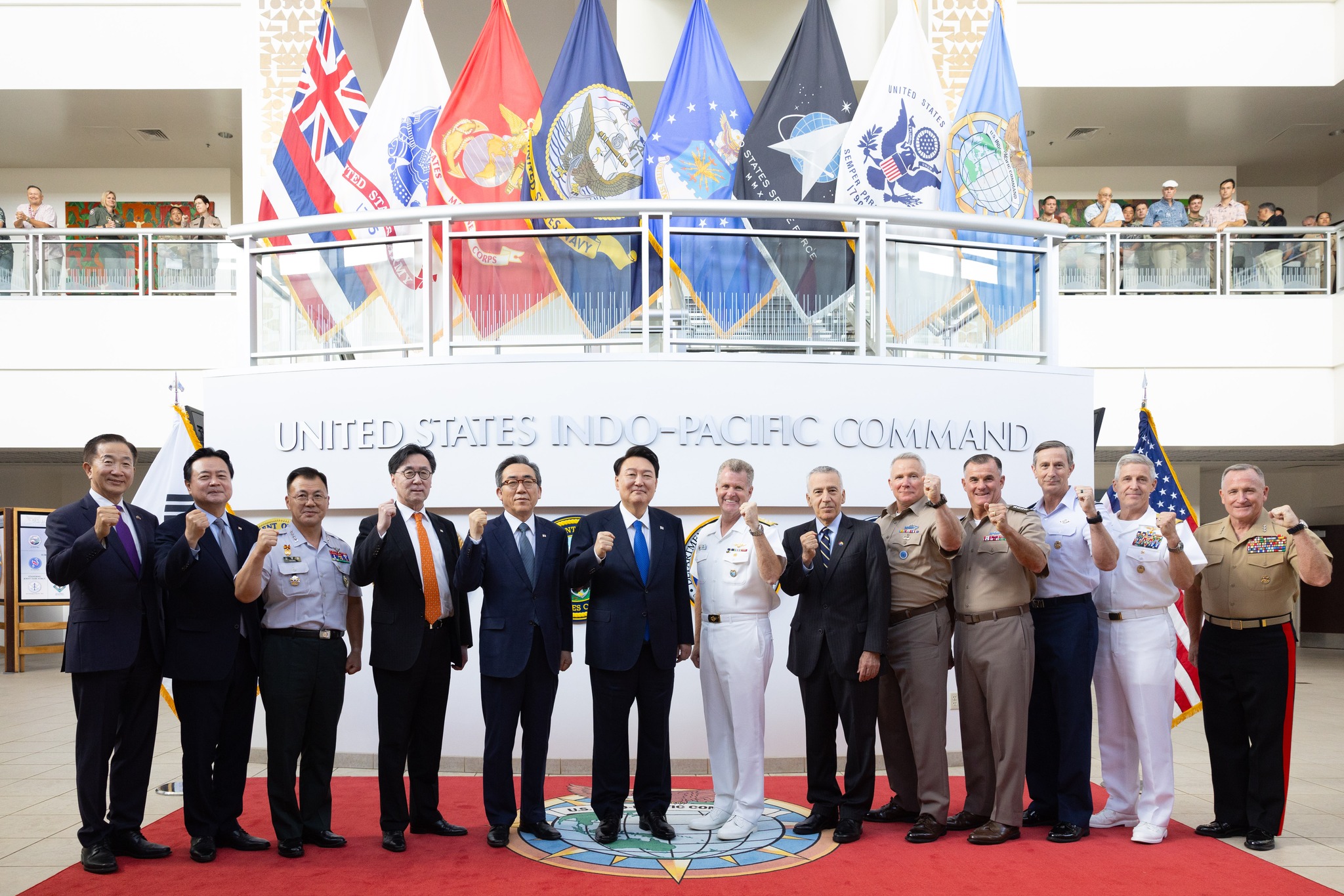 윤석열&nbsp;대통령, 미국 인도태평양사령부 방문